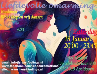 Za 18 januari Biodanza PARTY APELDOORN: ‘Liefdevolle omarming’